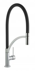 Prima+ Swan Neck Single Lever Mixer Tap w/Pull Out - Black