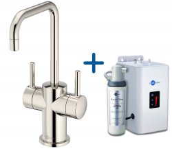 InSinkErator FHC3020 Hot/Cold Water Mixer Tap & Neo Tank - Polished Nickel