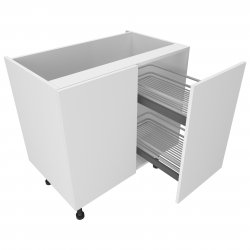 1000mm Highline Corner Base Unit with 600mm Door & Vario Pull Out Storage Left Hand - (Self Assembly)
