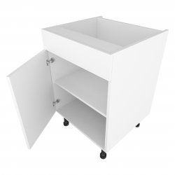 450mm Drawerline Single Base Unit with Dummy Drawer Left Hand - (Self Assembly)
