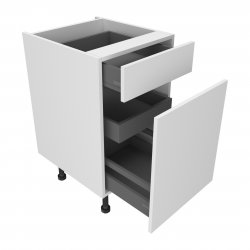 450mm Drawerline Base Unit Type 1 Pull Out with 1 Pan Drawer & 1 Internal Drawer - (Self Assembly)