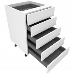 900mm Drawer Pack Base Unit with 5 Drawers - (Self Assembly)