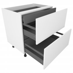 1000mm Pan Drawer Pack Base Unit with 2 Drawers & Internal Drawer - (Ready Assembled)