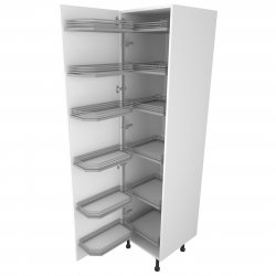 500mm Tandem Larder Tall Unit with Pull Out Graphite Wirework Left Hand - (Self Assembly)