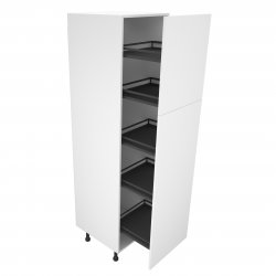 400mm Type 5 Larder Unit with Pull Out Graphite Wirework - (Ready Assembled)