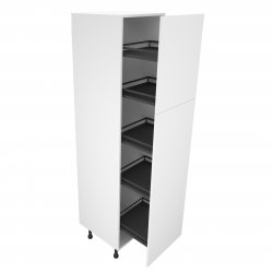 400mm Type 5 Larder Tall Unit with Pull Out Graphite Wirework - (Ready Assembled)