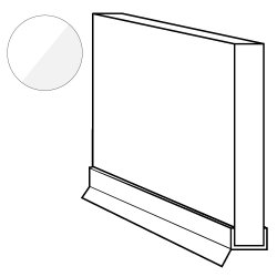 150 x 2600mm Platinum White Plinth (with seal)