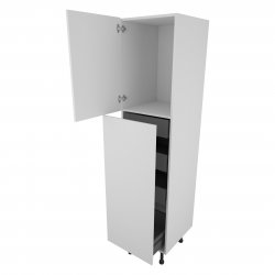 300mm Type 2 Larder Pull Out Tall Unit with 2 Pan Drawers & 3 Internal Drawers Left Hand - (Self Assembly)