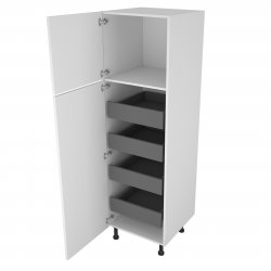 300mm Type 4 Larder Pull Out Tall Unit with 4 Internal Drawers Left Hand - (Self Assembly)