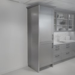 Grey Gloss End Support Panel - 2400 x 670 x 18mm