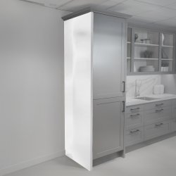 White Gloss End Support Panel - 2400 x 670 x 18mm
