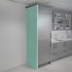 Painted Turquoise End Support Panel - 2400 x 670 x 18mm
