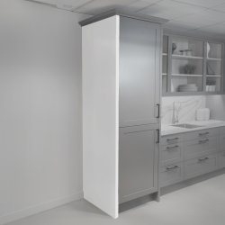Painted White End Support Panel - 2400 x 670 x 18mm