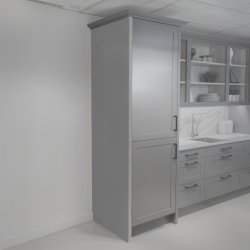 PVC Light Grey End Support Panel - 2400 x 670 x 18mm