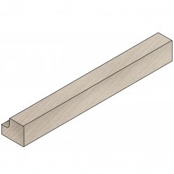 Shaker Sand Oak Square Section Cornice / Pelmet / Pilaster 3600mm (H - 36mm)