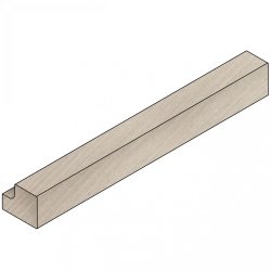 Shaker Sand Oak Square Section Cornice / Pelmet / Pilaster 1750mm (H - 36mm)