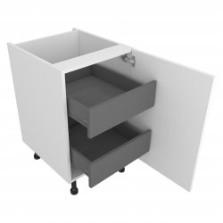 400mm Highline Base Unit with Type 3 Pull Out & Internal Drawers Left Hand - (Ready Assembled)